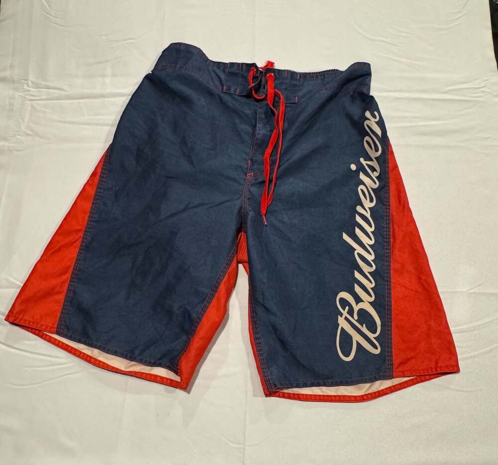 Vintage 90’s Y2K Budweiser Medium Men's Swim Trunks
